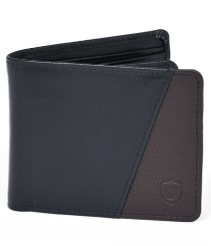 Black Plain 100% Leather Wallet