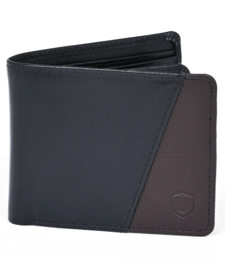 Black Plain 100% Leather Wallet